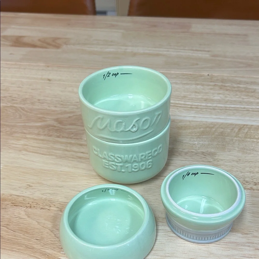 Mint Mason Jar Measuring Cups